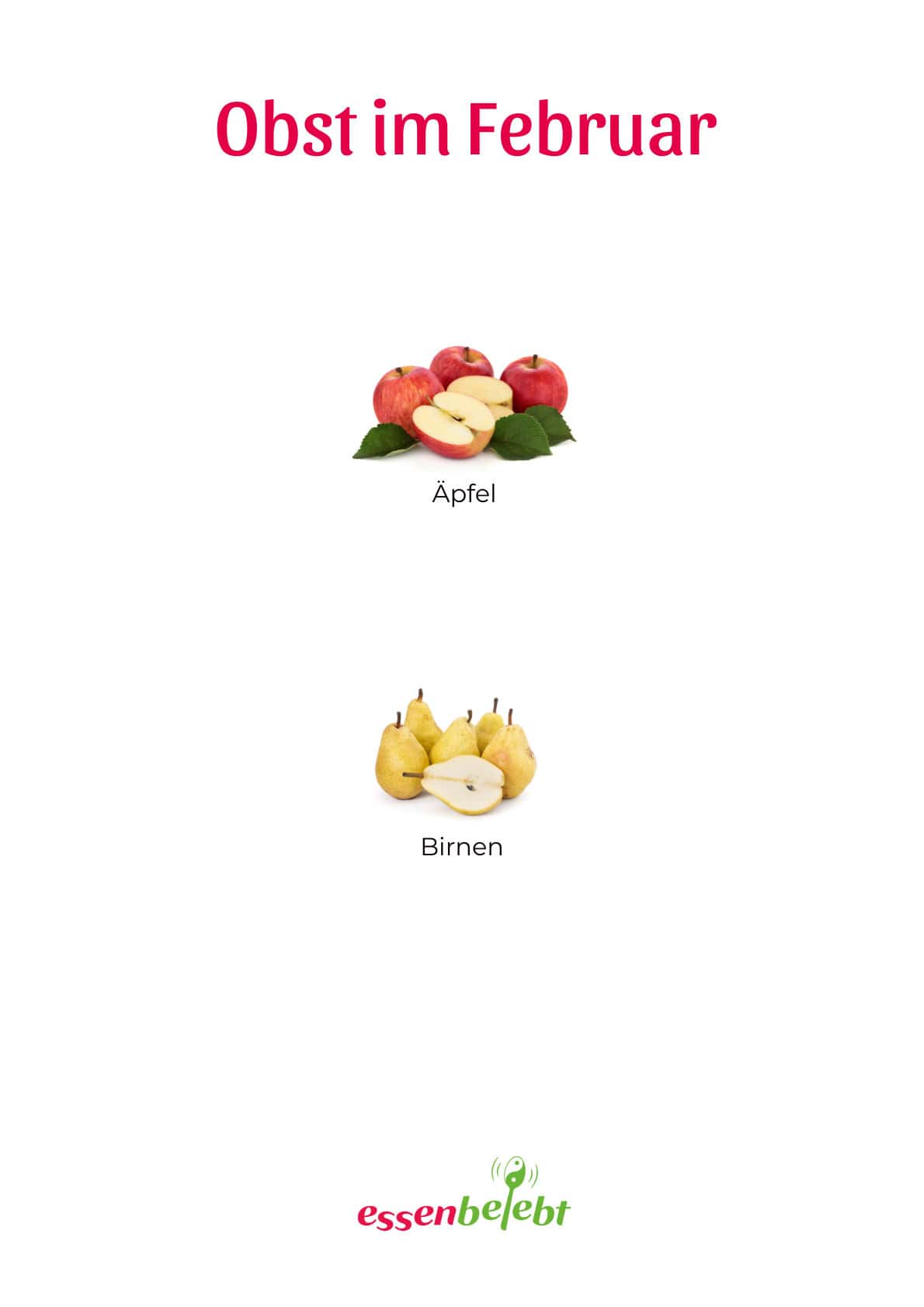Saisonkalender Obst im Februar